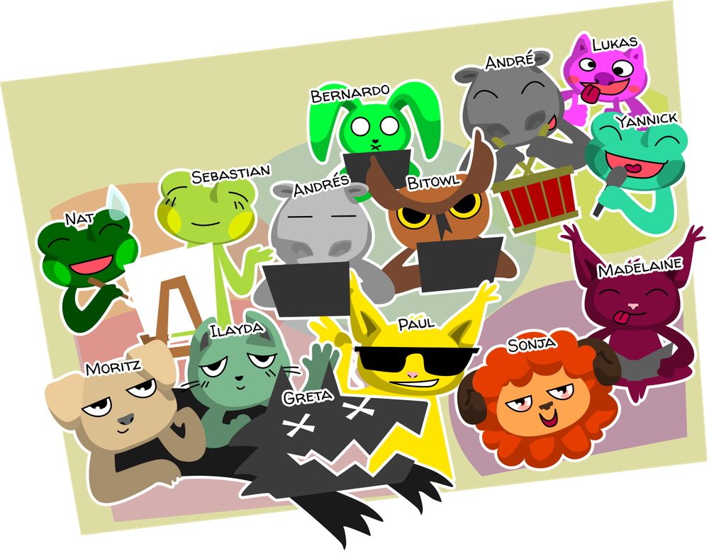 Team Greater Games as characters from Uuugh