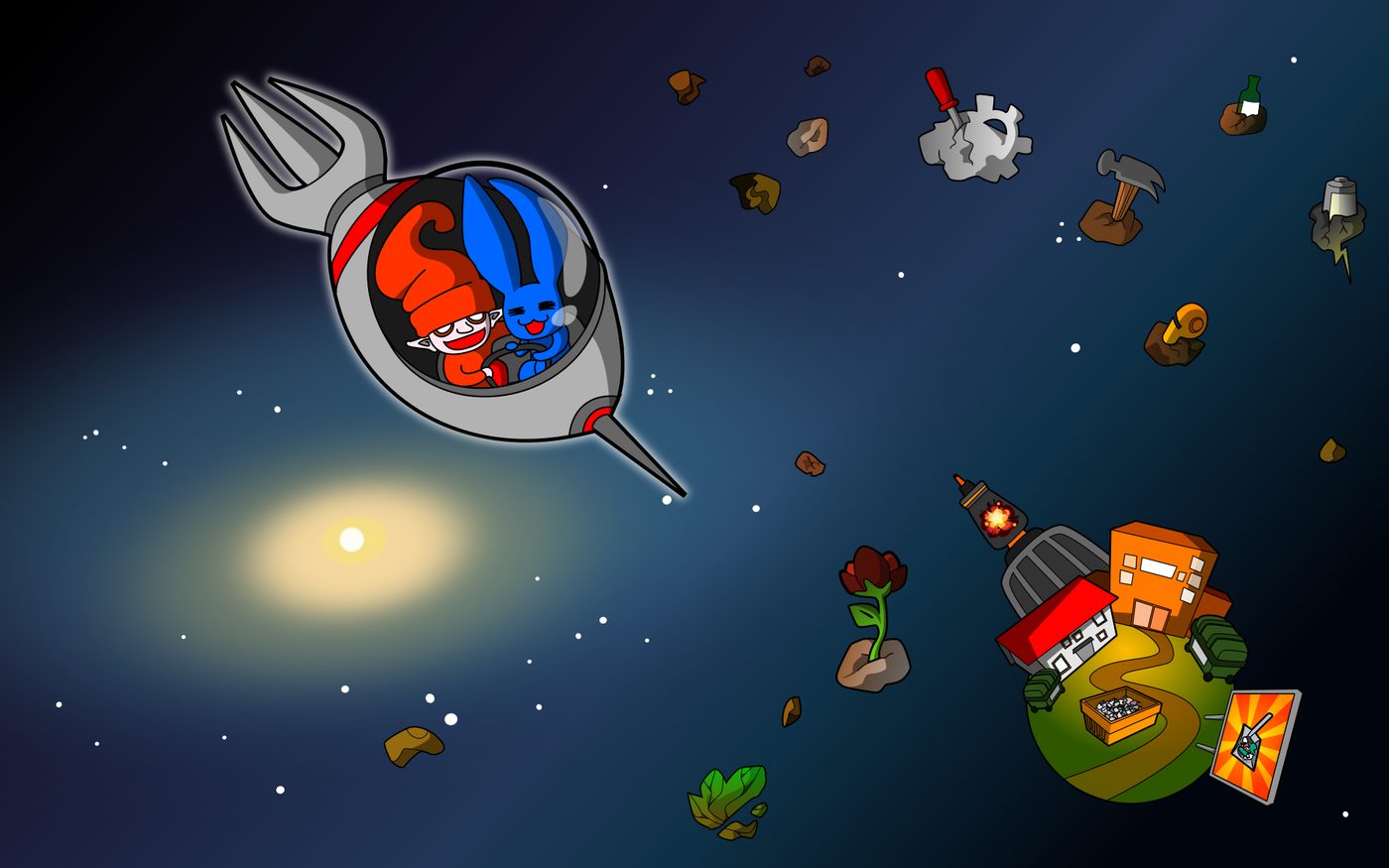 Off to the trash planet