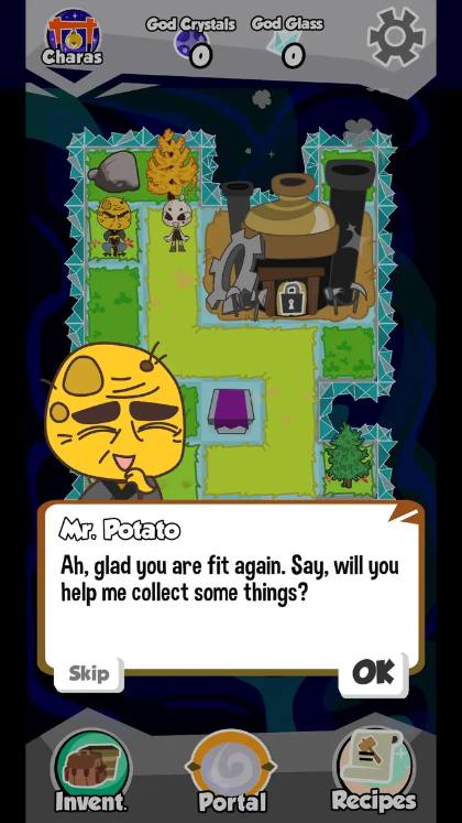 O-Nio! screenshot: Mr. Potato needs your help