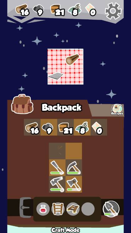 O-Nio! screenshot: The backpack